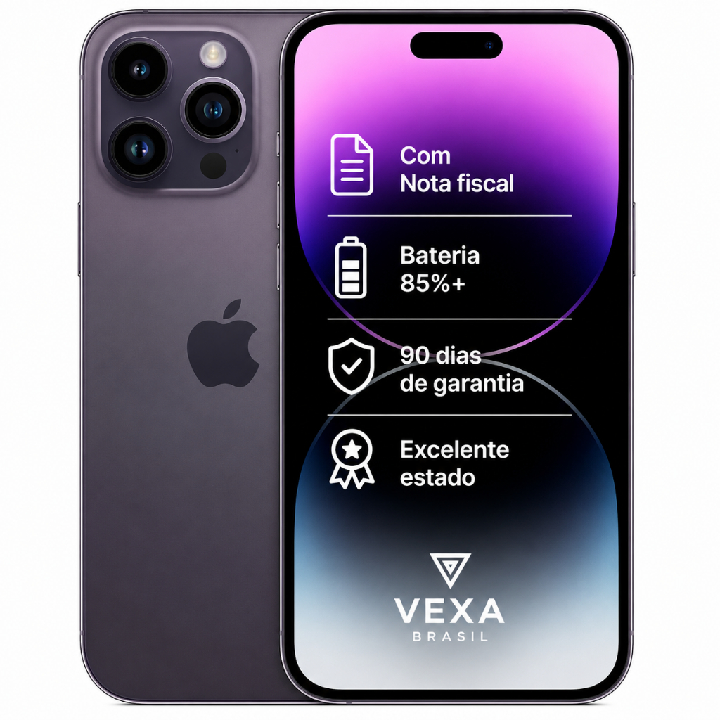 Apple iPhone 14 Pro Max 128GB | Semi Novo Premium | Bateria Mínima 85%