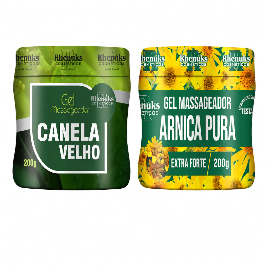 Kit 2 Gel Massageador Rhenuks Canela De Velho + Arnica Extra Forte