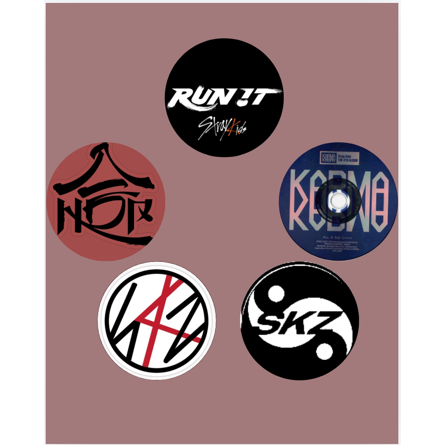 Broches 3,2cm - alguns ícones do grupo de K-Pop masculino Stray Kids SKZ, Stay
