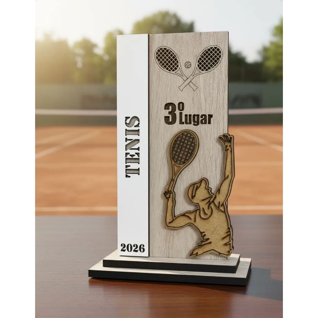 Troféu Jogo De Tênis Masculino 3o Lugar 1651