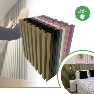 Kit 2m² Placa Painel Ripado 30x30 - 22 peças | 11 Cores Anti-impacto Autocolante  Direct Borrachas