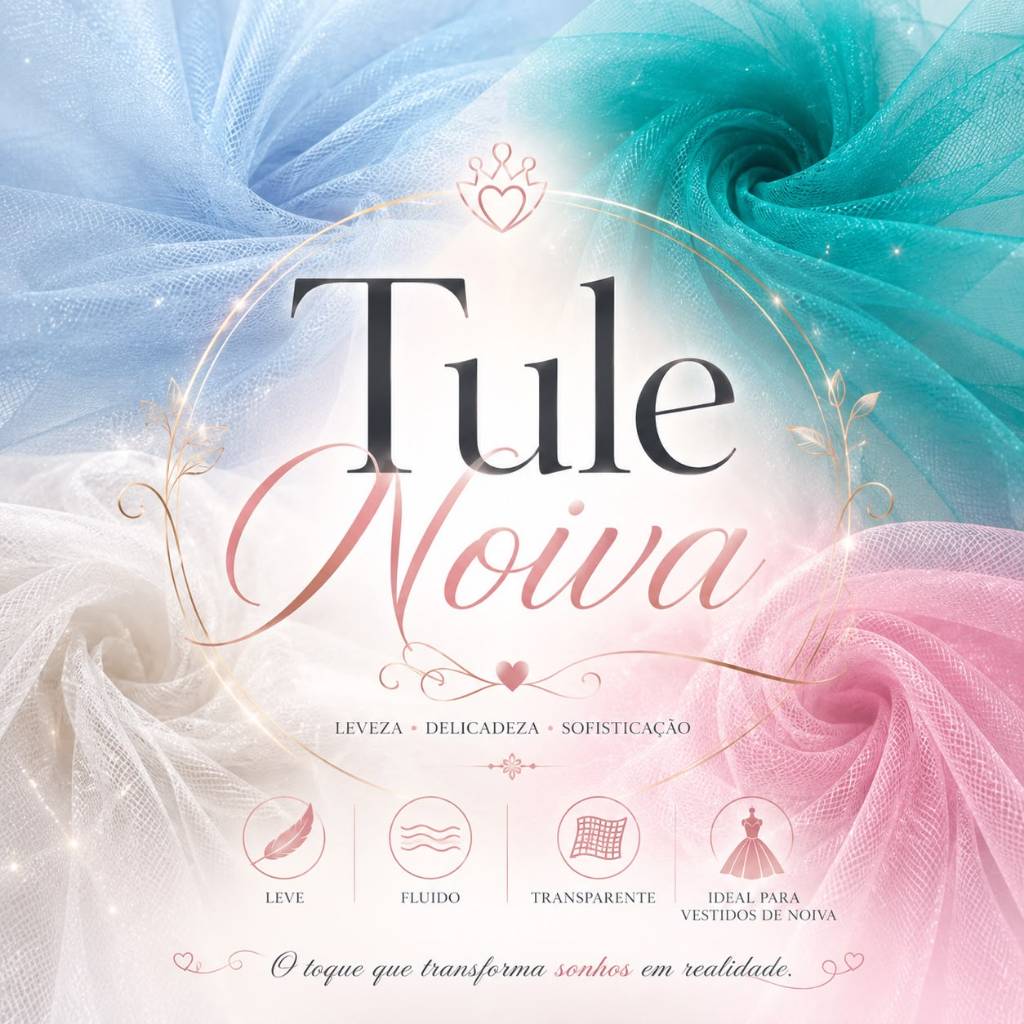 4 Metros de Tecido Tule Noiva "Tule Francês" (4m x3,20) VÁRIAS CORES