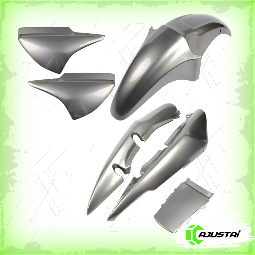 Kit Jogo Carenagem Compativel com Titan 150 Prata Force/Cinza Lumiar 2006/2008 KS, ES e ESD
