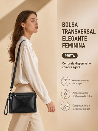 TOMI MITO Bolsa Feminina Transversal Crossbody de Ombro Pequena TM9131