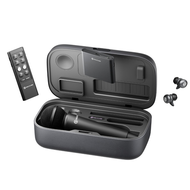 Microfone Sem Fio Hollyland MELO P1 com Mixer, USB-C, Cancelamento de Ruído IA para Live Podcast Shows Transmissões