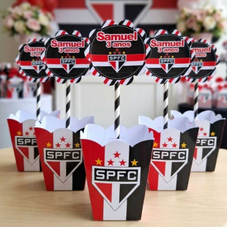Cachepo - centro de mesa personalizado São paulo futebol -Lembrancinhas-Pegue e Monte