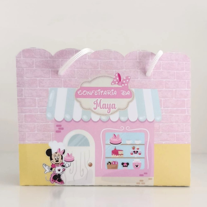 Sacolinhas Personalizadas tema Confeitaria da Minnie - Lembrancinhas  - Aniversário - Festa