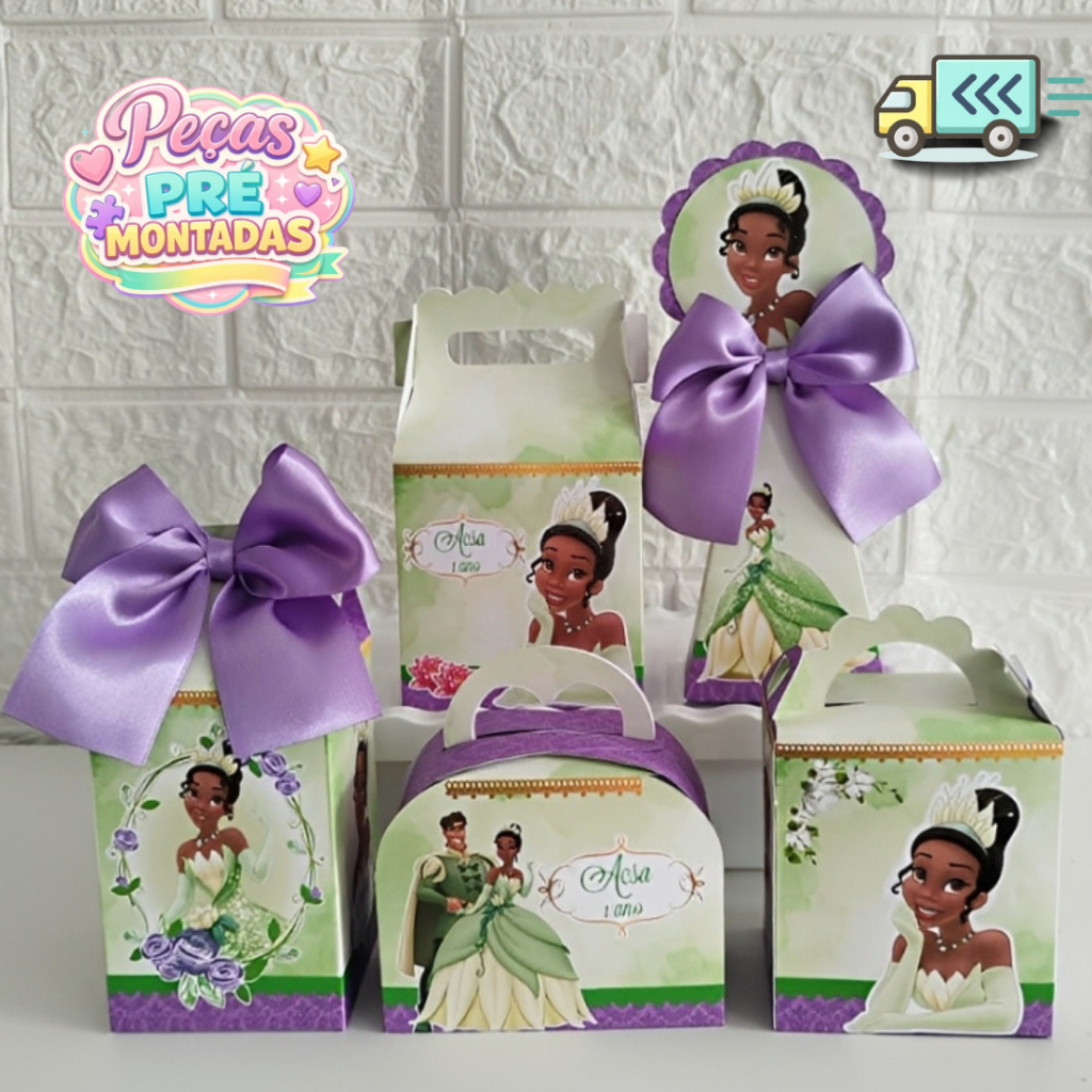 KIT FESTA PERSONALIZADA PRINCESA TIANA /LEMBRANCINHAS PARA FESTA INFANTIL TEMA PRINCESA TIANA