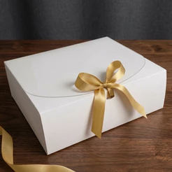 Kit 10 Caixas de Presente 16x12x6cm com Fita de Cetim Caixinhas para Padrinhos Casamento Aniversário