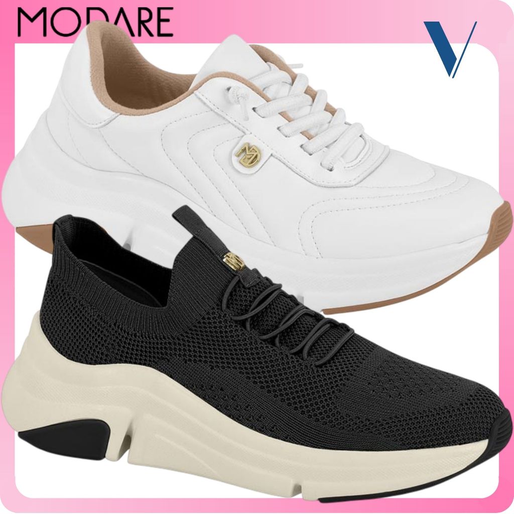 Tenis Modare Ultra Conforto Ortopédico Plataforma Flatform Chunky Sneaker Macio Envio Imediato
