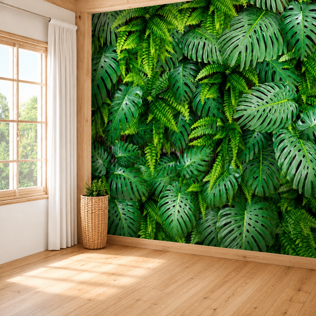 Papel de Parede Personalizado Jardim Vertical Costela De Adão
