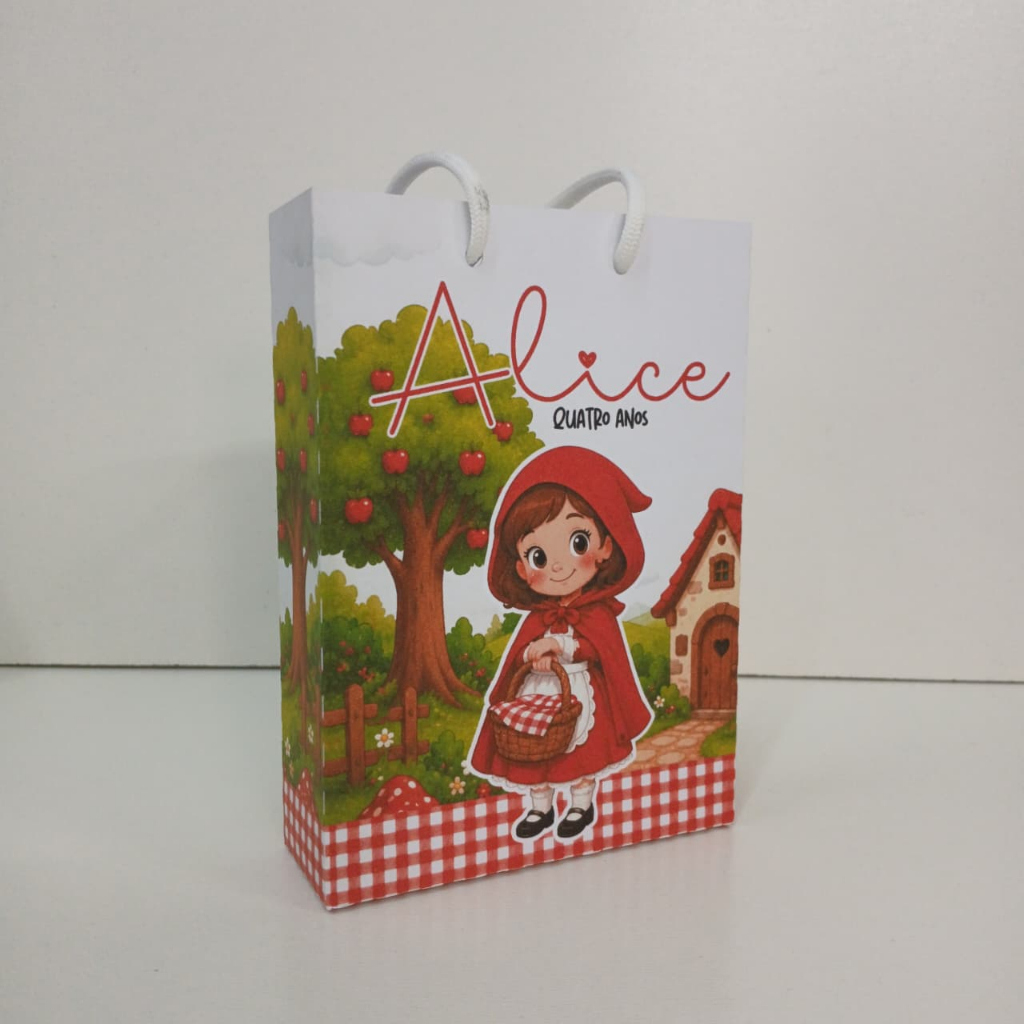 Sacolinha Personalizada Chapeuzinho Vermelho Sacola Surpresa l Lembrancinha Festa Infantil l Aniversário l Envio Rápido