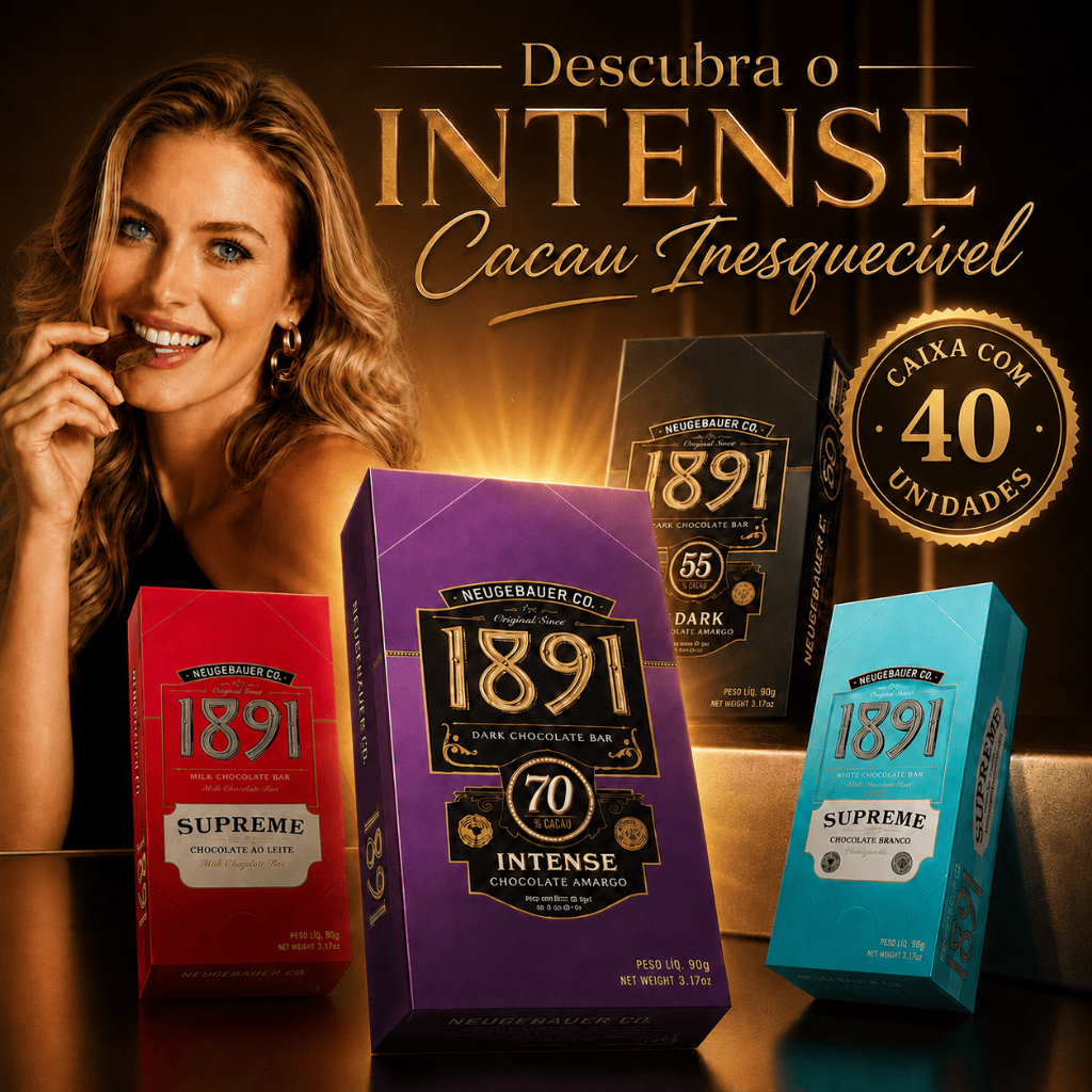 Chocolate Neugebauer 1891 Caixa C/ 40 Unidades - Intense 70% Cacau - Supreme - Dark