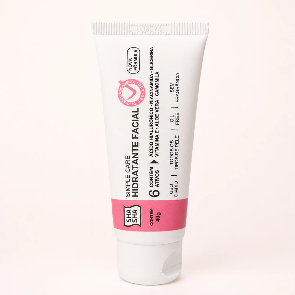 Hidratante Facial SHA SHA 40g | Hidratação Diária | Oil Free | Todos os Tipos de Pele