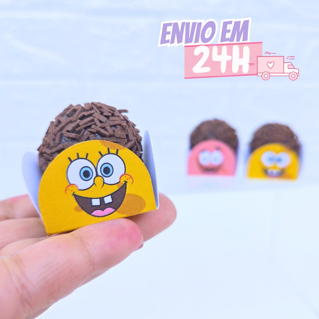 Forminha De Doces Bob Esponja | Personalizado | Lembrancinha de Festa | Aniversário