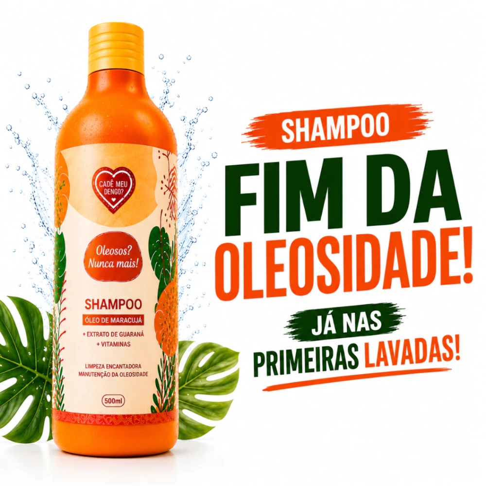 Shampoo para Cabelo Oleoso 500ml Controle da Oleosidade Limpeza Profunda Frescor Duradouro Sem Ressecar