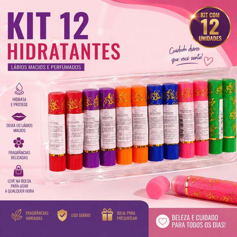 kit 12 pcs colorido batom 24 horas muda de cor,batom vovo