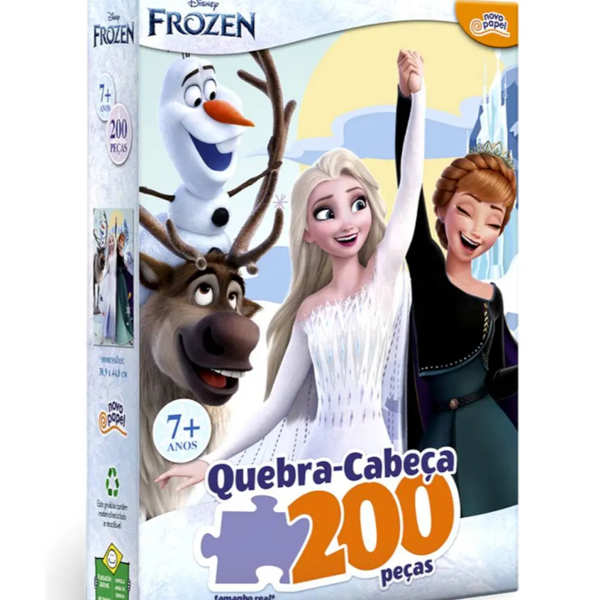 Quebra cabeça Disney Frozen 200 Peças - Toyster 8033