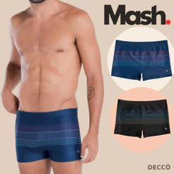 Sunga Boxer Masculina Estampada Listrada Colorida Com Forro E Cintura Elastica