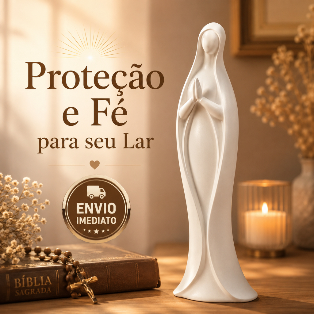 Imagem Nossa Senhora Aparecida Minimalista 15cm 20cm Decoração Católica Moderna Presente Religioso