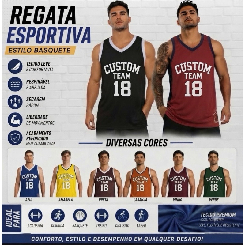 Regata Esportiva de Basquete Treino Masculino