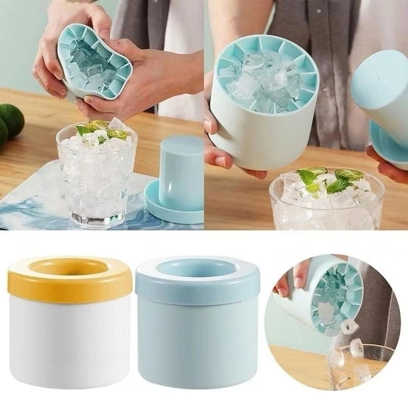 Forma De Gelo Em Silicone Mini Balde Flexível Cubos ICE Gelo Quadrinhos Geladeira papinha 65 Cubos Rápido Congelamento