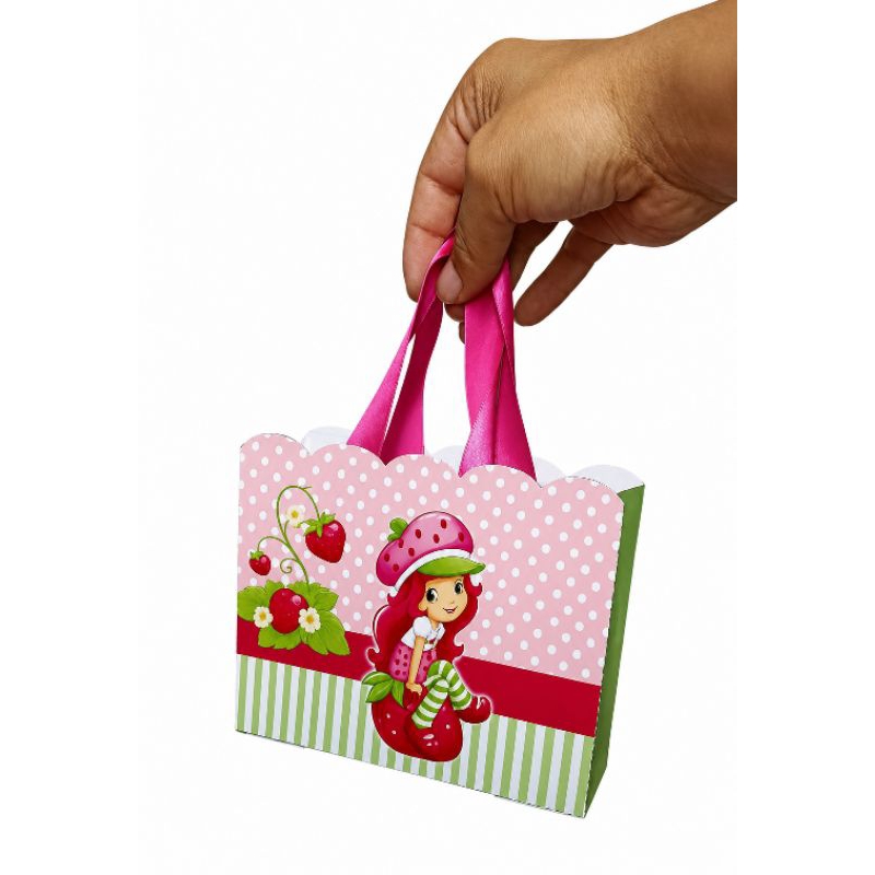 Sacolinha Surpresa Personalizada Vários Temas | Lembrancinha Aniversário Infantil (Com Laço de Cetim)