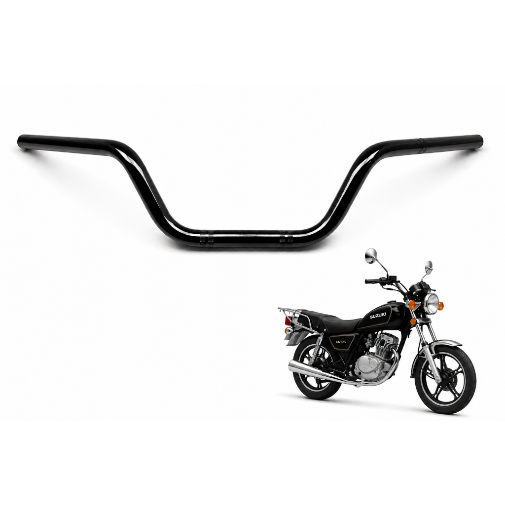 Guidão Suzuki GN Intruder 125 Preto Modelo Original 2004 2005 2006 2007 2008 2009 2010 2011 2012 13