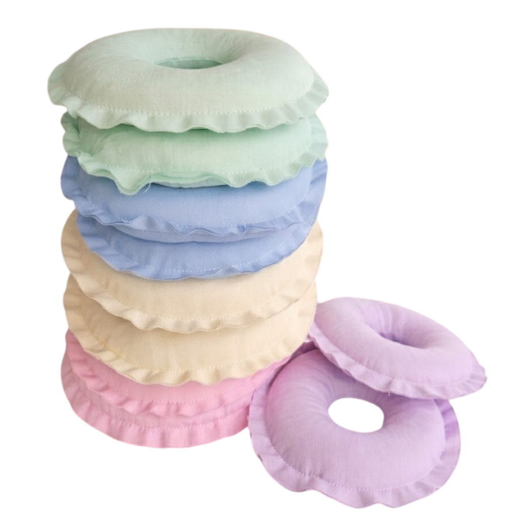 Kit Rosquinhas de Amamentação Protetor de Seios Donut em Tricoline Antialérgico