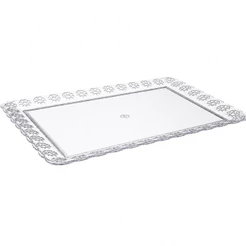 Bandeja Cristal Retangular 17x27CM Três Triângulos