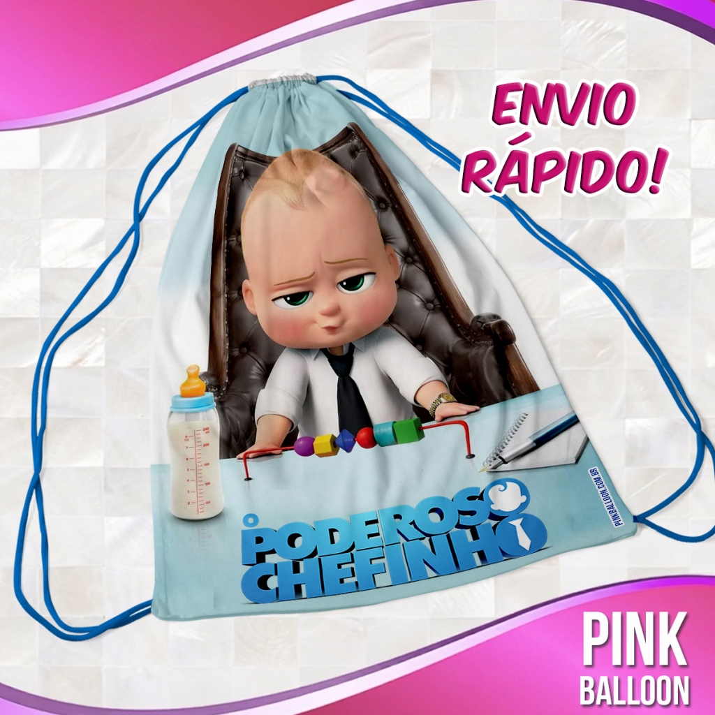 MOCHILINHA O PODEROSO CHEFINHO (ENVIO RÁPIDO) - SACOLINHA LEMBRANCINHA NÃO PERSONALIZADA