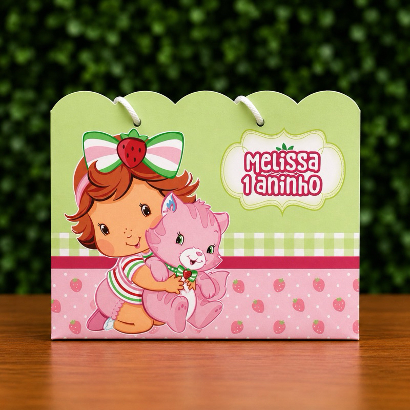 Sacolinha Personalizada Moranguinho Lembrancinha | aniversário Festa infantil