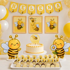 Kit festa Abelhinha - Abelha | Personalizado Bolinho Aniversário
