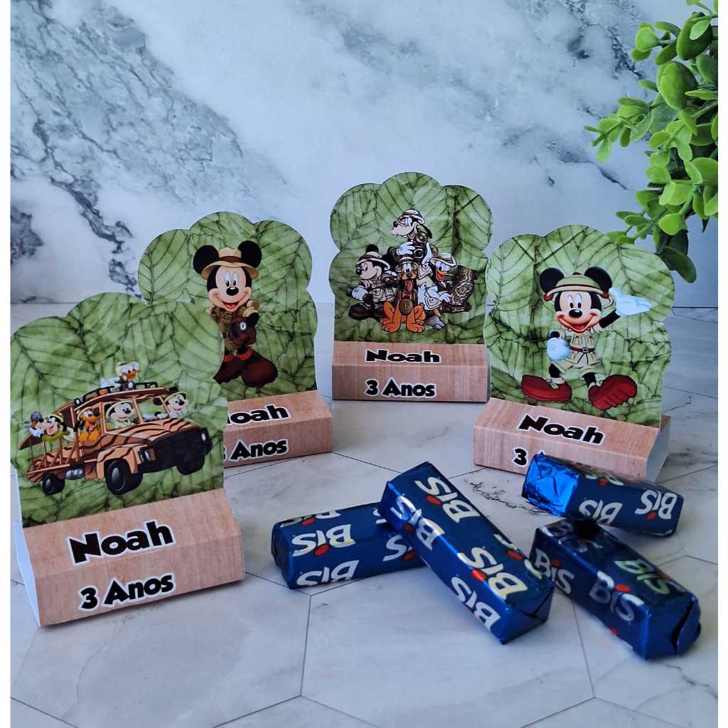 20 PORTA BIS DUPLO PERSONALIZADO SAFARI/LEMBRANCINHA ANIVERSÁRIO INFANTIL/KIT FESTA/PORTA CHOCOLATE BIS