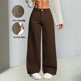 calça jeans wide leg feminina tecnologia empina bumbum e cintura alta de melhor qualidade…