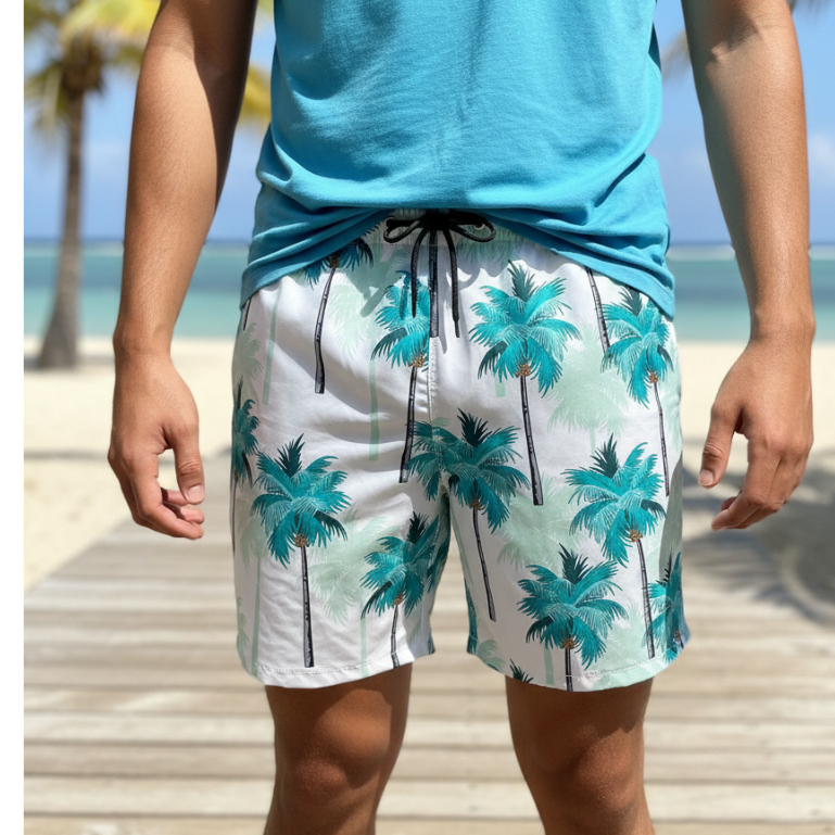Short Praia Masculino Secagem Rapida  Bermuda Mauricinho tactel  Elastano Moda Praia Verão piscina academia envio rapido