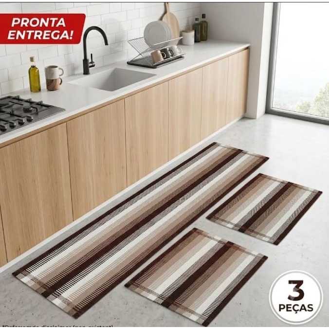 kit passadeira 3 peças 1,40 x 0,48 cm tear algodão/cozinha Linha Aquarela. (OBS) Lavável a máquina.