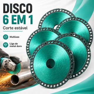 Disco de Corte Diamantado 6 em 1 100mm Lâmina Multifuncional para Azulejo Cerâmica Metal …