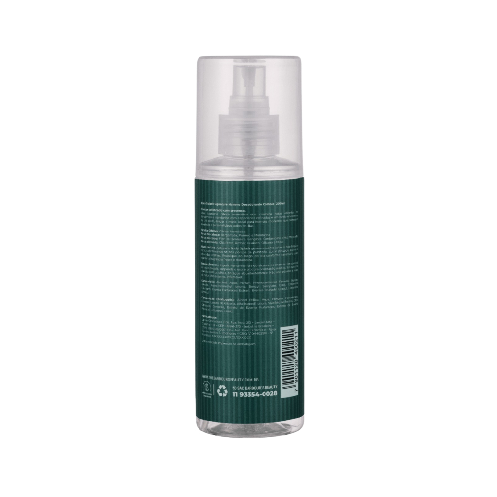Body Splash Signature Homme Desodorante Colônia 200ml Barbour’s Beauty · foto 2