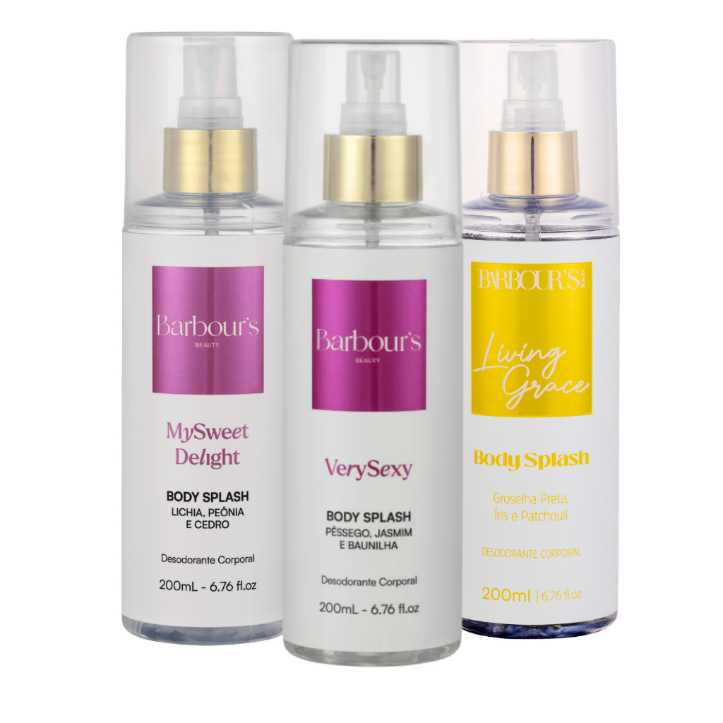 Kit 3 Body Splash Delight Very Sexy Living Grace Barbours