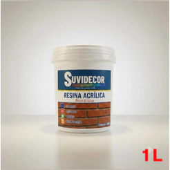 Resina acrílica incolor para uso interno e externo 1L / 3,6L Suvidecor, aplicação em diversos tipos de superfície.