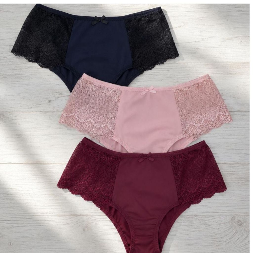 Lindas 3 calcinha microfibra plus size 50 ao 64 lateral rendada luxo super confortável