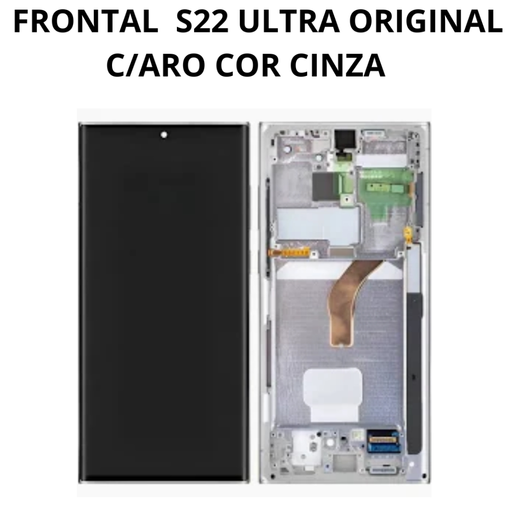 Tela Display Samsung Galaxy S22 Ultra Original Com Aro Preto Roxo Cinza Touch LC