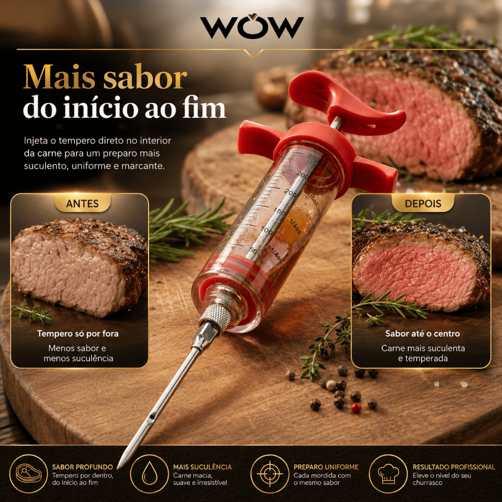 Seringa De Temperos Injetora Higiênica Carnes Frango 30ml · foto 2
