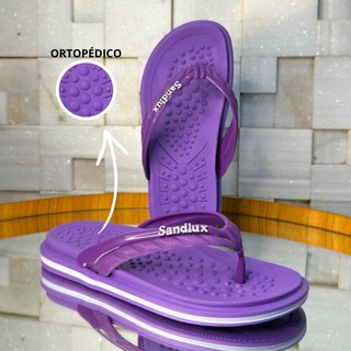 Chinelo Ortopédico Feminino Sandlux Antiaderente e Lindo Verão Praia