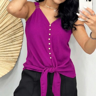BLUSA REGATA FEMENINA VERMELHA ELEGANTE E CONFORTABLE CQUALIDADE TOP