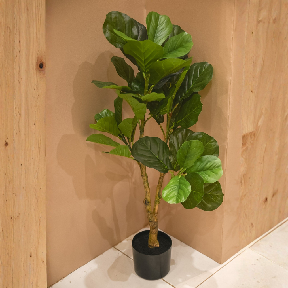 Ficus Lyrata Artificial Grande Planta Decorativa Realista para Vasos e Ambientes