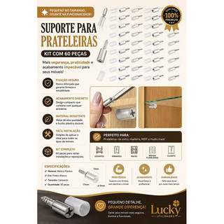 Kit 28 Pinos De Suporte Prateleira Madeira Vidro Com Manga Antiderrapante