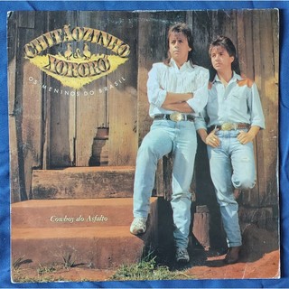 LP Chitãozinho e Xororó Cowboy do Asfalto 1990 – Evidências, Nuvem de Lágrimas - Vinil Original