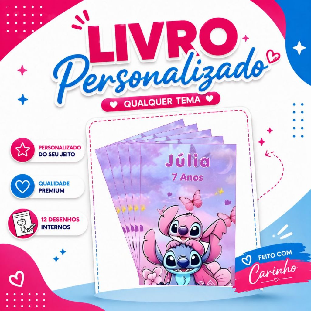 Livrinho de Colorir Personalizado Lembrancinha de Aniversario 12 Desenhos MIMO ESPECIAL